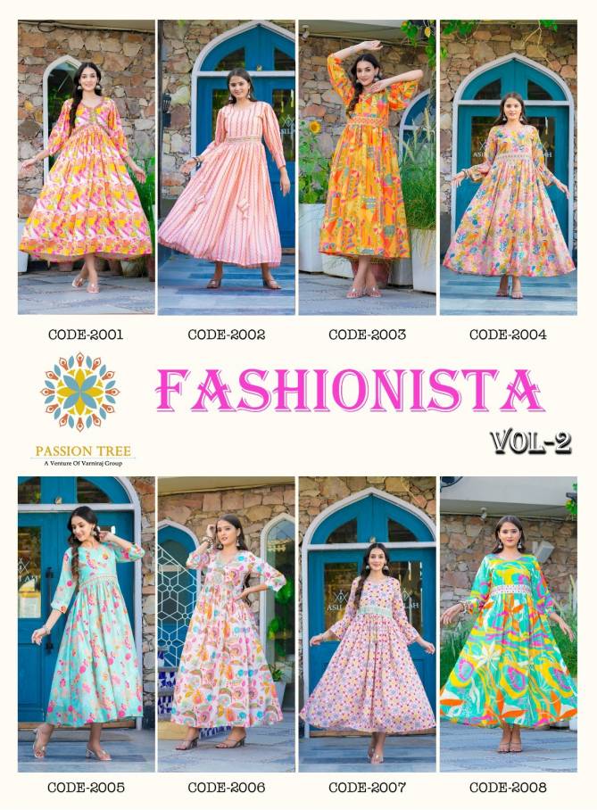 Fashionista Vol 2 By Passion Tree Alia Cut Printed Kurtis Catalog